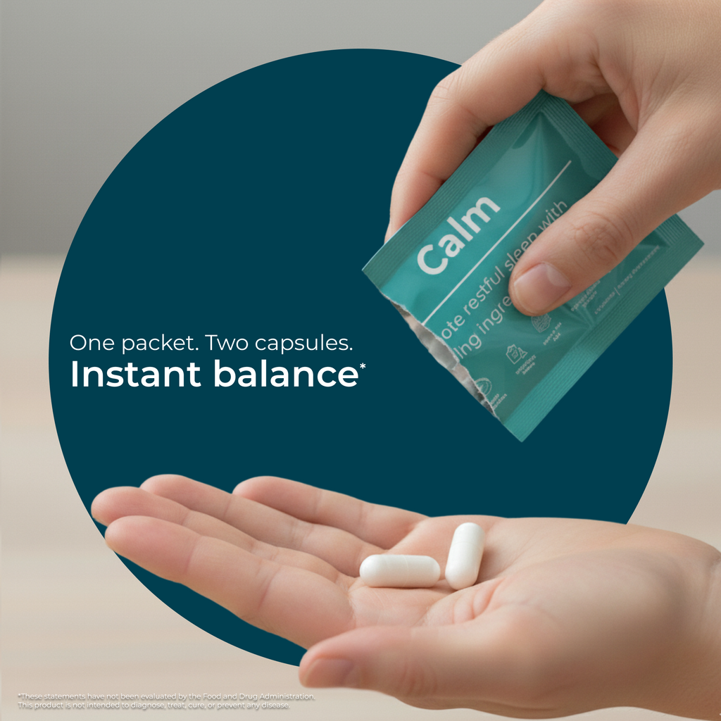 Calm Stress Relief Travel Packs | KSM-66 Ashwagandha + Magnesium | 10 Packets