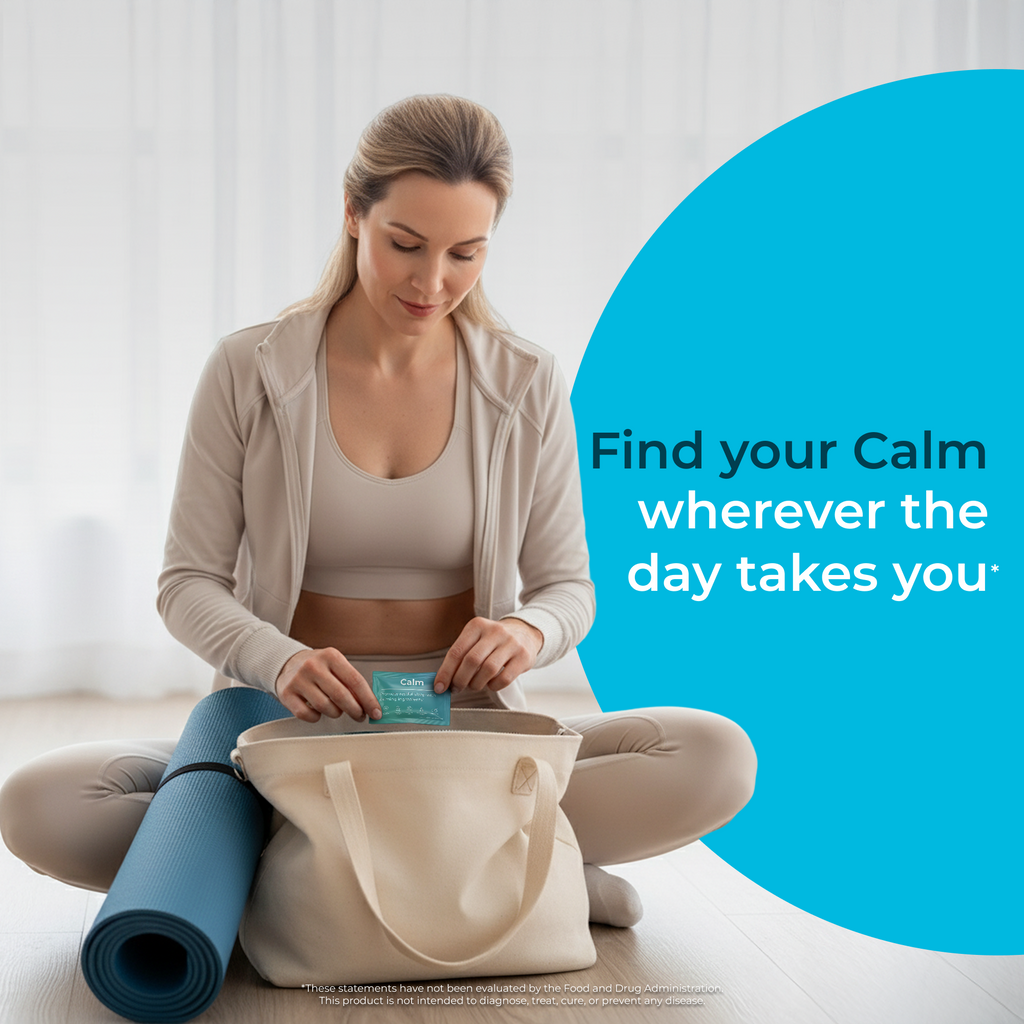 Calm Stress Relief Travel Packs | KSM-66 Ashwagandha + Magnesium | 10 Packets