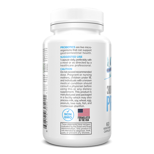 30 Billion Probiotic | 10 Strains for Gut, Immunity & Digestion | 60 Capsules