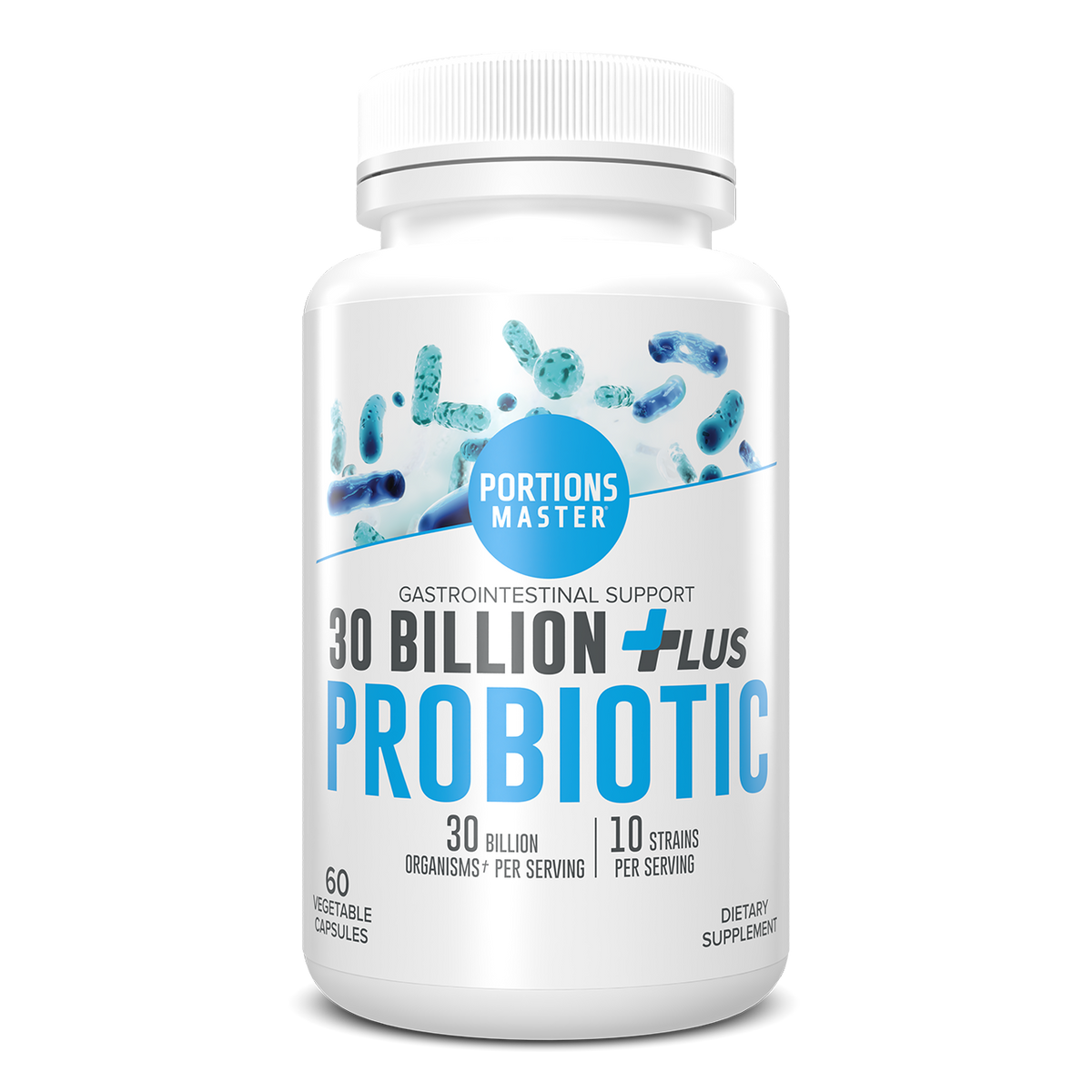 30 Billion Probiotic | 10 Strains for Gut, Immunity & Digestion | 60 Capsules