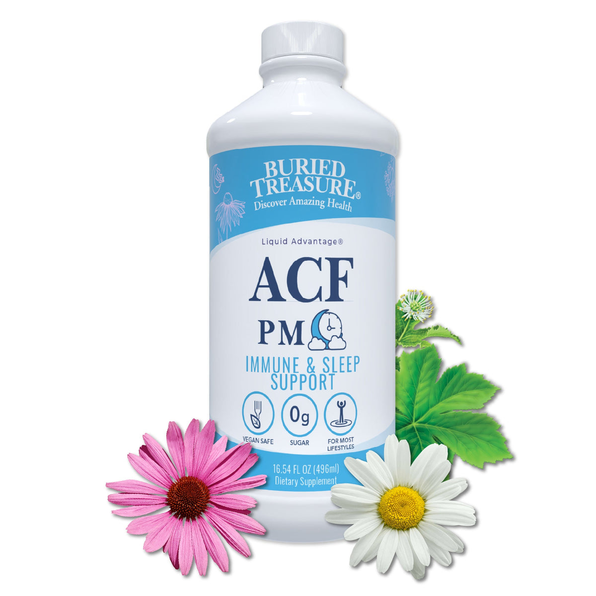 Nighttime Immune & Sleep Support Liquid | Melatonin-Free | Elderberry, Magnesium & Calming Herbs