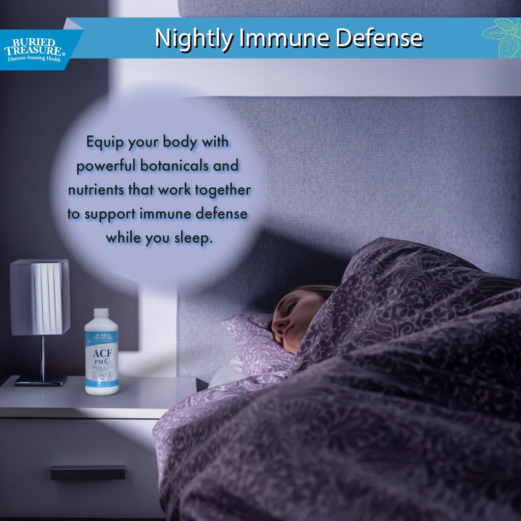 Nighttime Immune & Sleep Support Liquid | Melatonin-Free | Elderberry, Magnesium & Calming Herbs