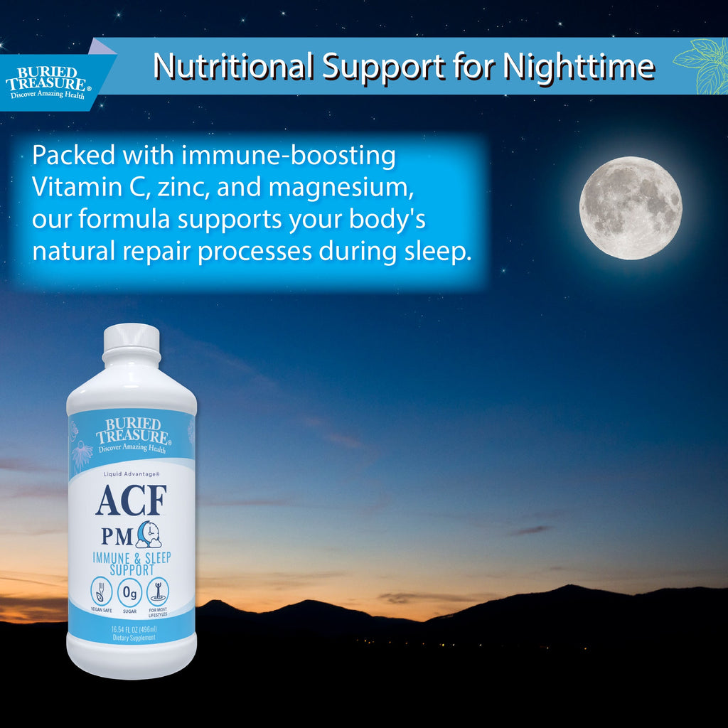 Nighttime Immune & Sleep Support Liquid | Melatonin-Free | Elderberry, Magnesium & Calming Herbs