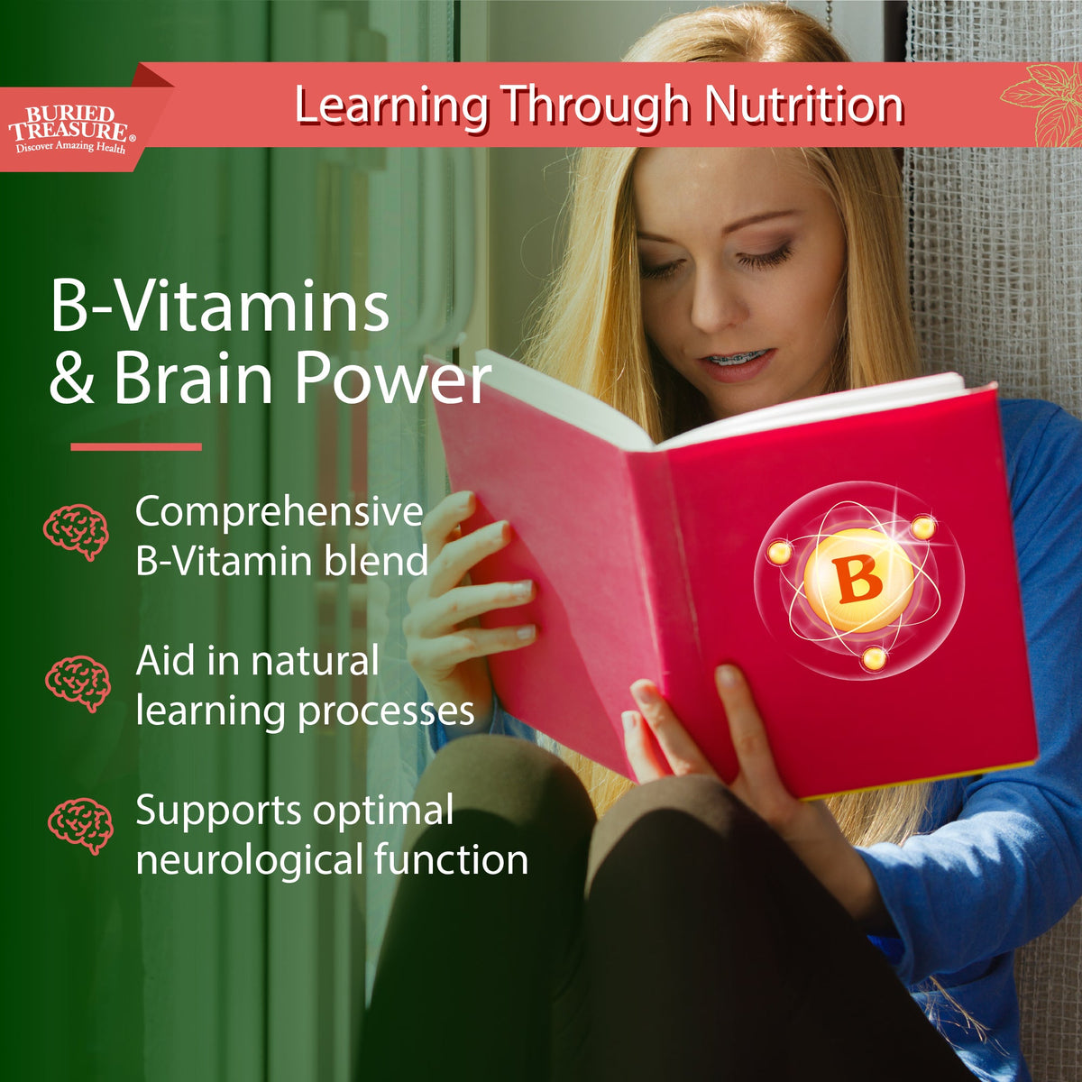 Kids' Brain & Focus Support Liquid | DHA, B-Vitamins & Phospholipids | Natural Raspberry | Ages 4+ | 16 oz