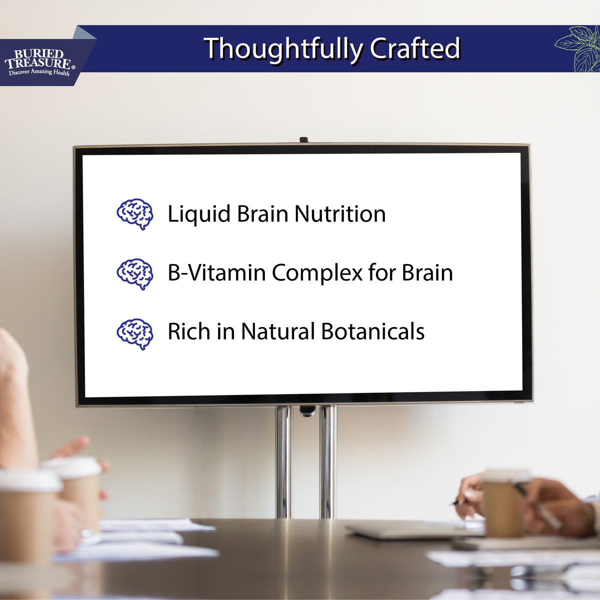 Neuro Nectar Brain Support Liquid | Focus, Memory & Mental Clarity | B12, DHA & Ginkgo | 16 oz