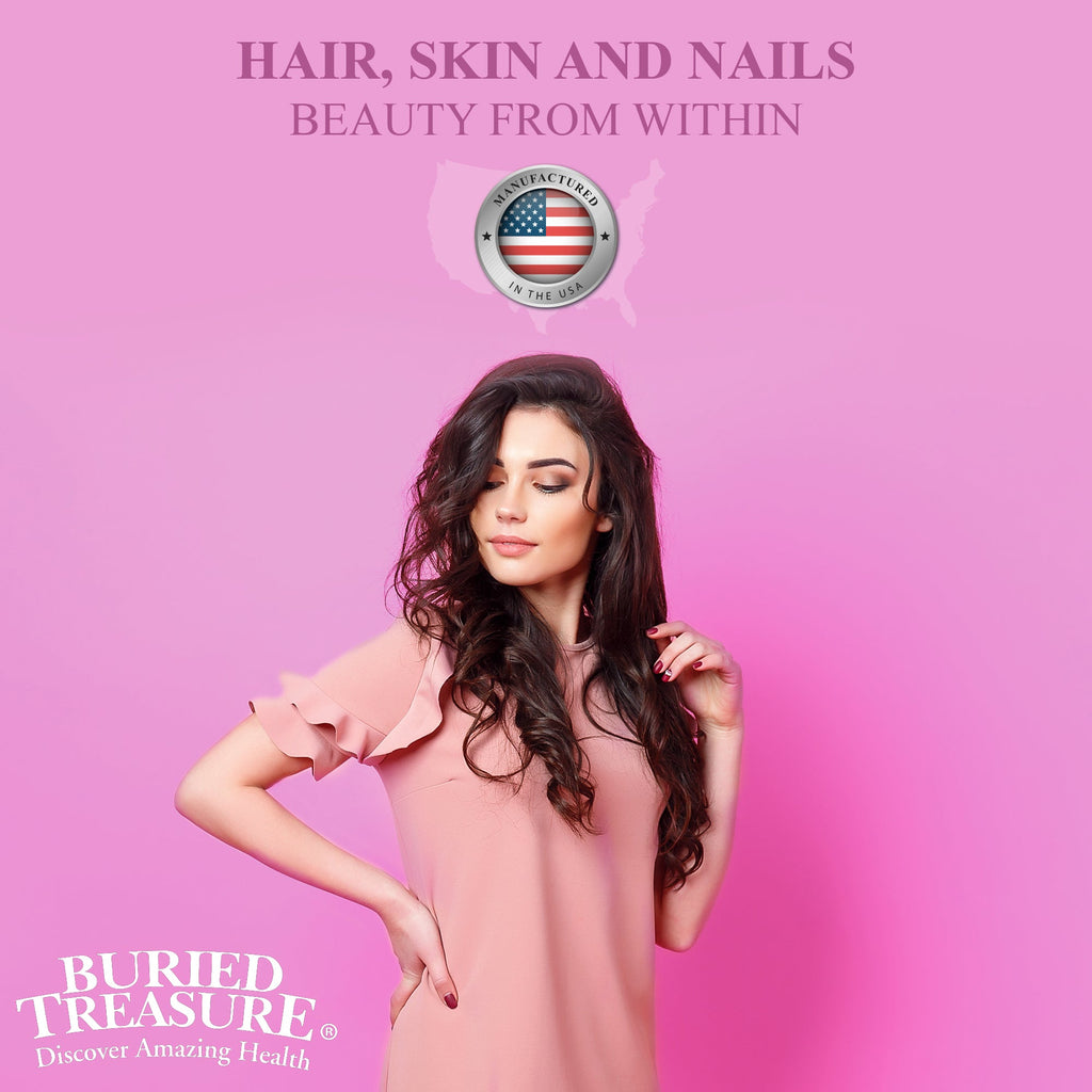 Hair, Skin & Nails Beauty Liquid | 2,000mcg Biotin, Vitamin A & E | Daily Glow Formula | 16 oz
