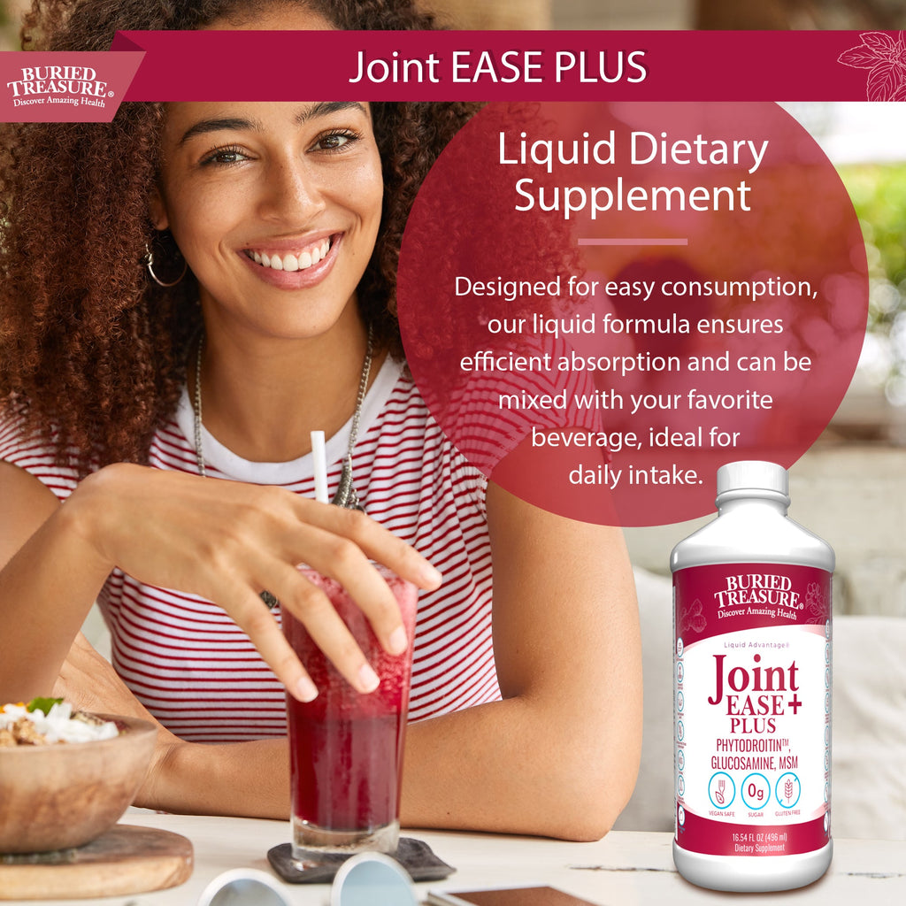 Joint Ease Plus Liquid | Glucosamine, MSM, Turmeric & Collagen Support | 16 fl oz