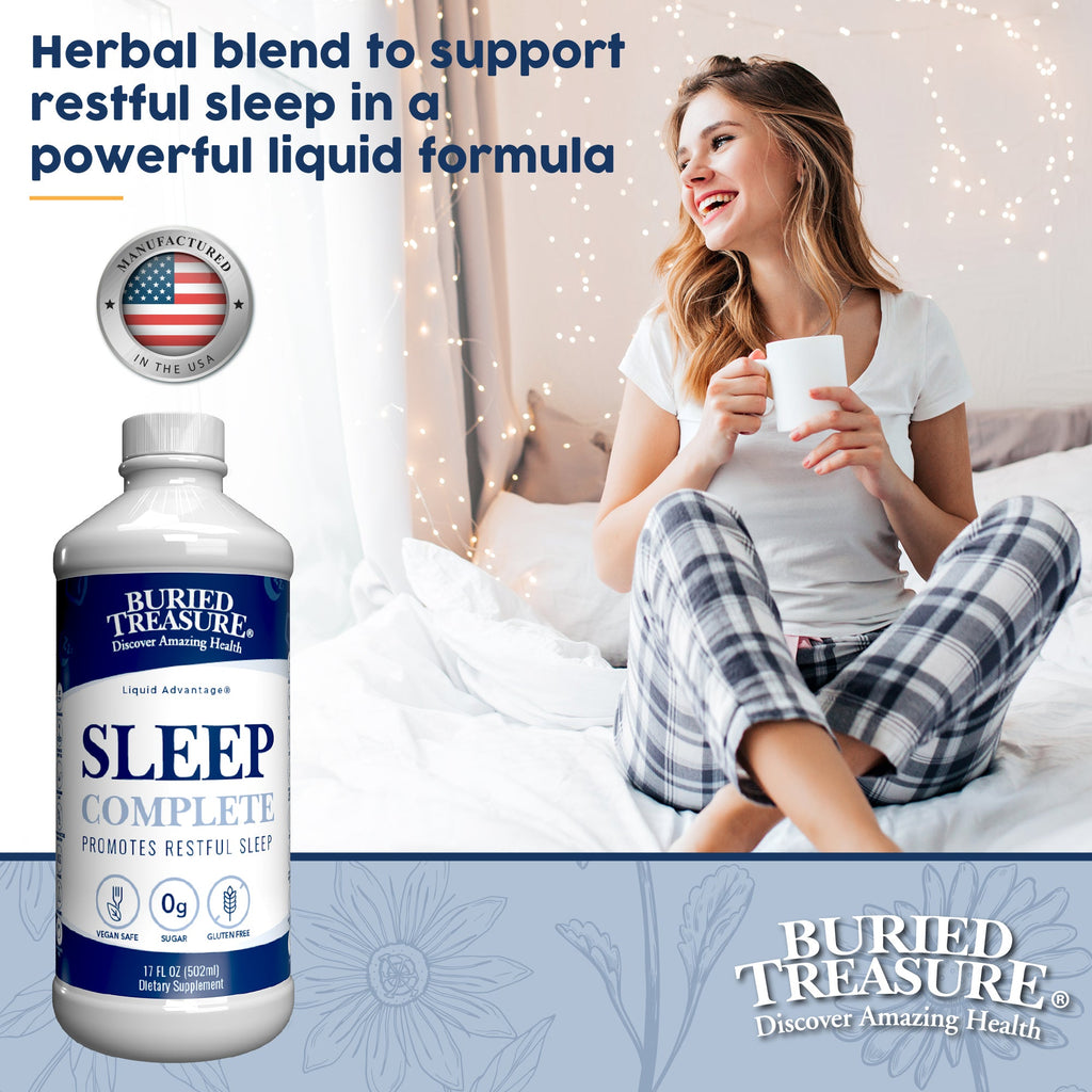 Sleep Complete Liquid | Melatonin, Magnesium & Calming Herbs | Zero Sugar | 16 Servings