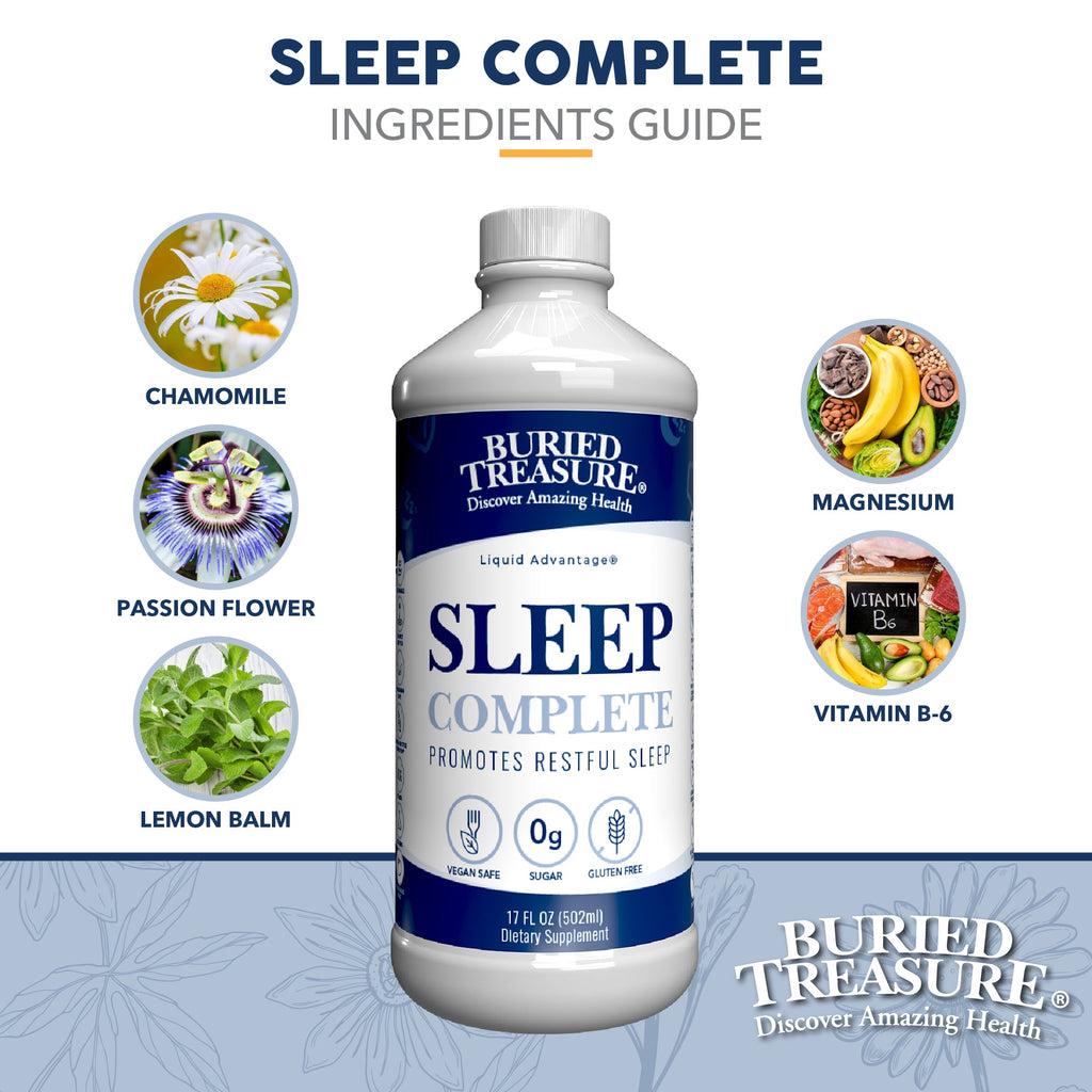 Sleep Complete Liquid | Melatonin, Magnesium & Calming Herbs | Zero Sugar | 16 Servings