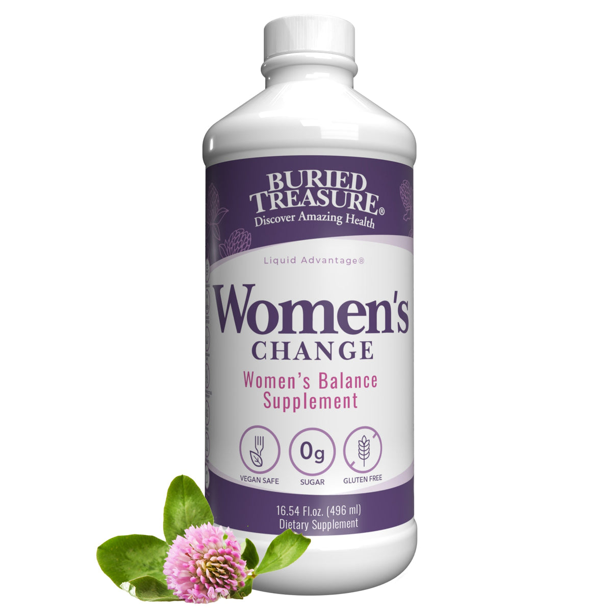 Women's Hormonal Balance & Menopause Support Liquid | Black Cohosh, Red Clover & Dong Quai | 16 Servings