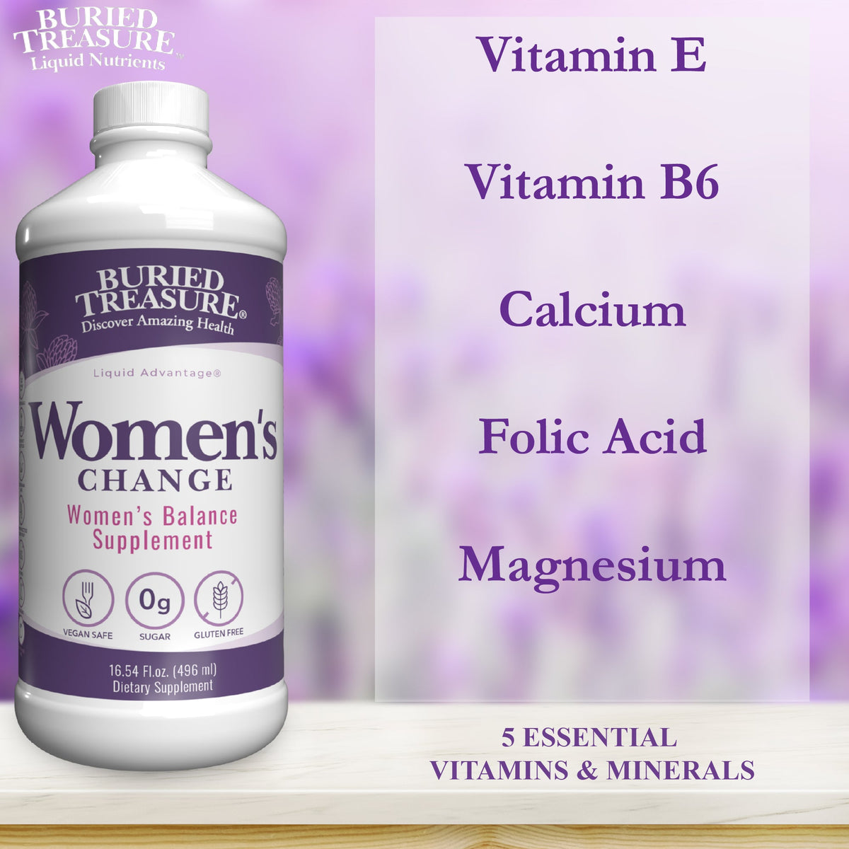 Women's Hormonal Balance & Menopause Support Liquid | Black Cohosh, Red Clover & Dong Quai | 16 Servings