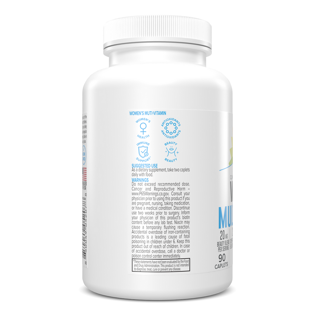 Women's Complete Daily Multivitamin | 16 Nutrients | 90 Caplets (3-Month Supply)