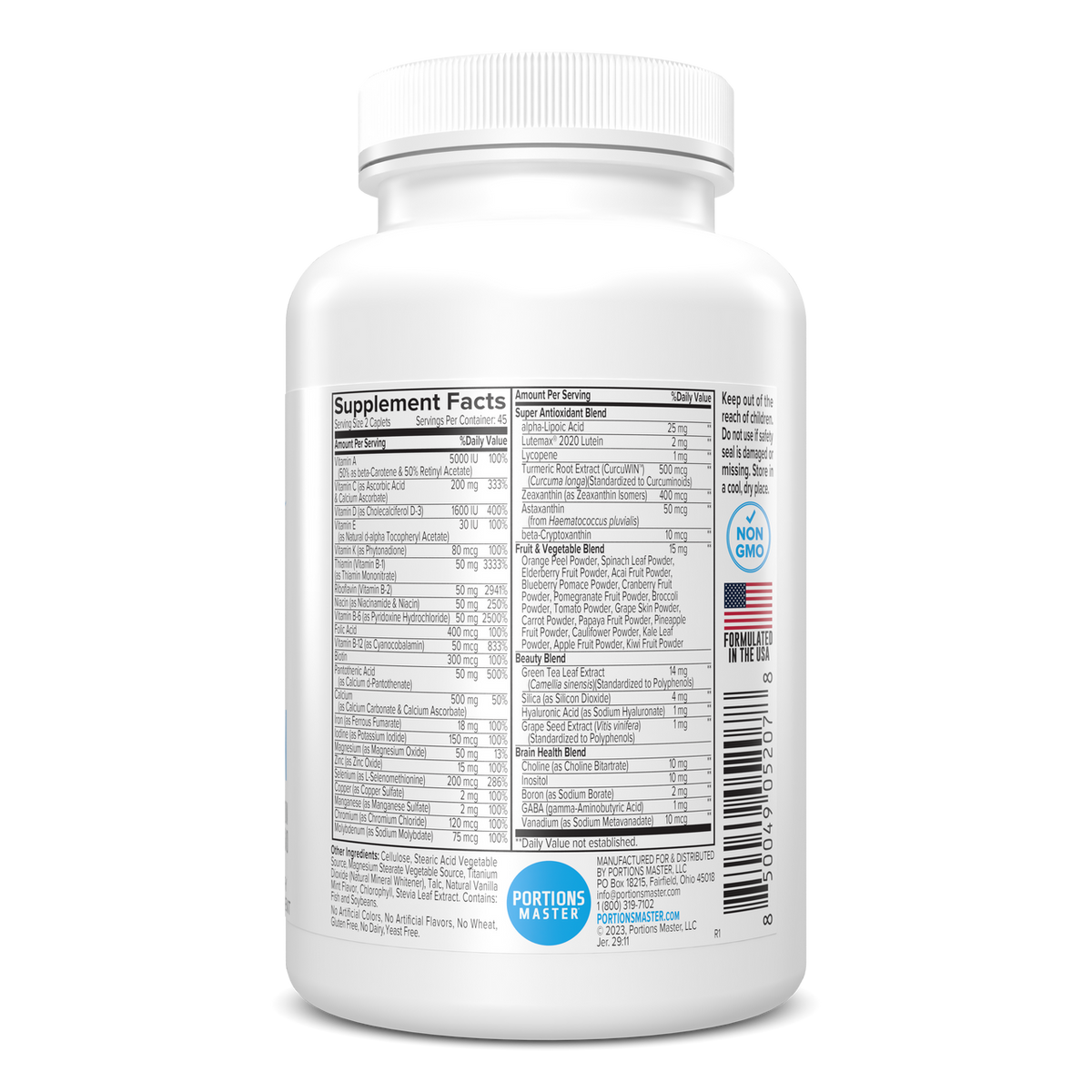 Women's Complete Daily Multivitamin | 16 Nutrients | 90 Caplets (3-Month Supply)